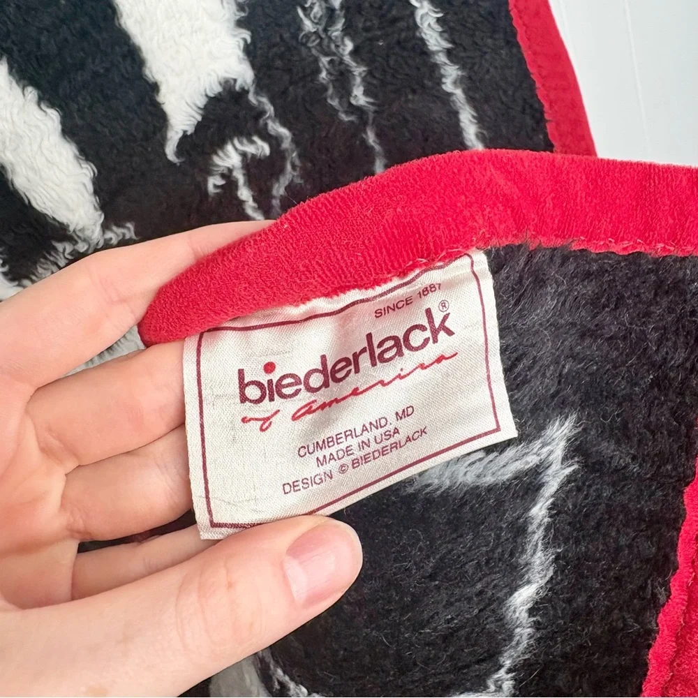 Vintage Biederlack USA Disney Mickey Mouse Small Fleece Blanket Baby 80’s 1984